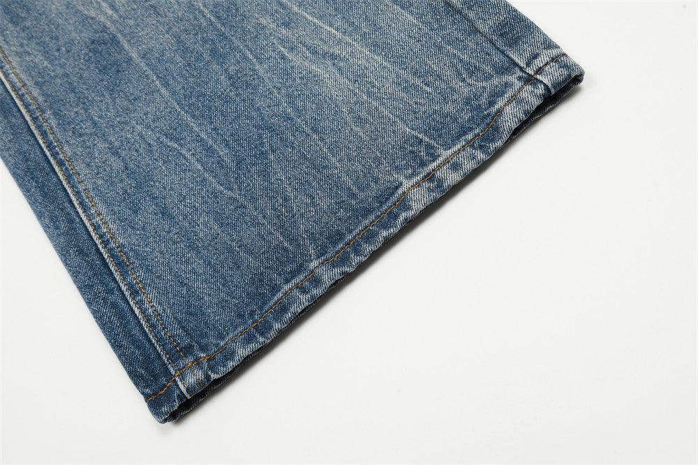 Washed Wide-leg Jeans Men's Loose - Nyaabs