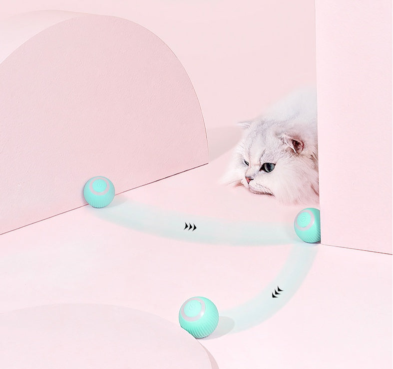 Cat Gravity Intelligent Rolling Ball Tease Toy Pet Automatic Rotating Ball nyaabs.com