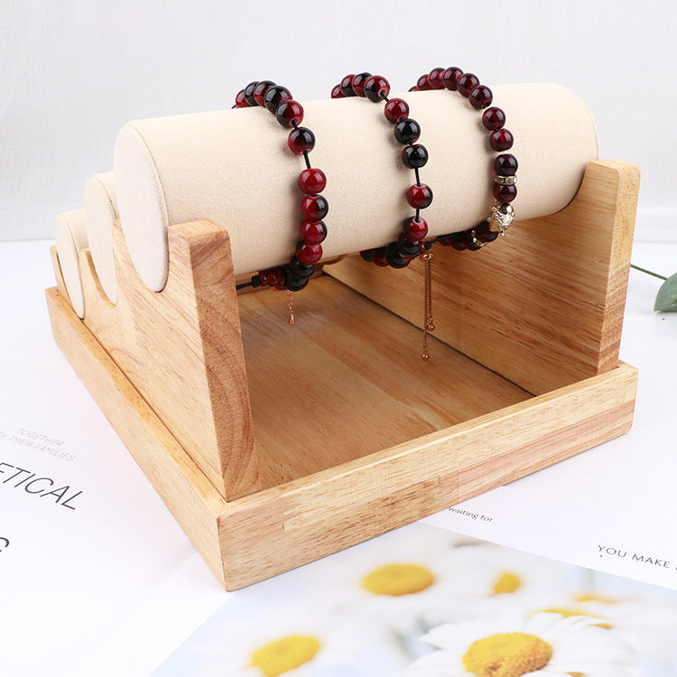 Solid Wood Three-layer Detachable Bracelet Display Stand - Nyaabs