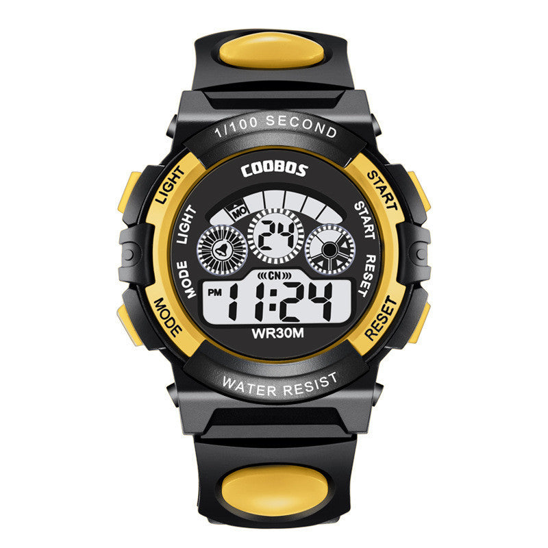 Trendy Waterproof Luminous Fashion Children's Digital Watch Outdoor Anti-Fall Running - Nyaabs