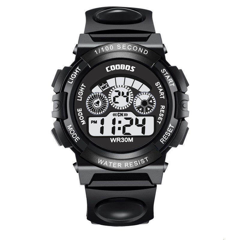 Trendy Waterproof Luminous Fashion Children's Digital Watch Outdoor Anti-Fall Running - Nyaabs