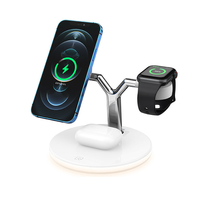 Compatible with Apple, 3 In 1 Magnetic Wireless Charger 15W Fast Charging Station For Magsafe Chargers - Nyaabs