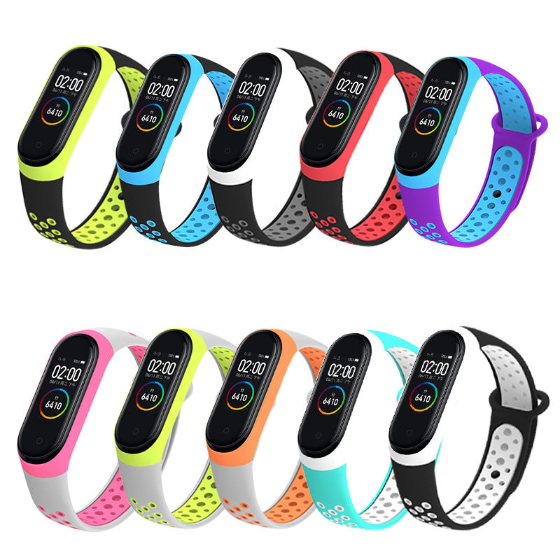 Mi Band 4 Wristband Universal Mi 3 Smart Sports Bracelet With Dual Color Replacement Strap - Nyaabs