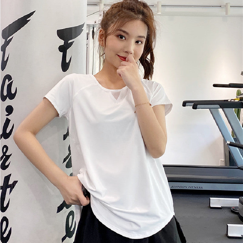 Sports Top Loose Short-sleeved Quick-drying T-shirt Yoga Wear - Nyaabs