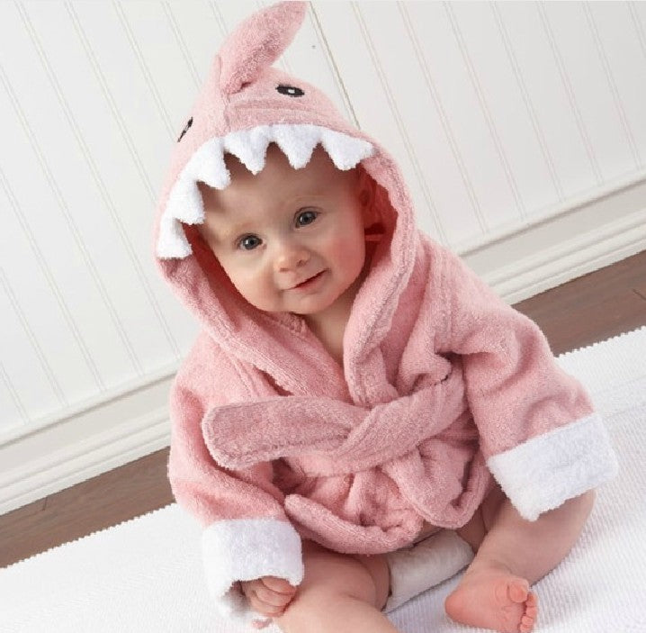 Children's Hooded Absorbent Animal-shaped Bathrobe - Nyaabs