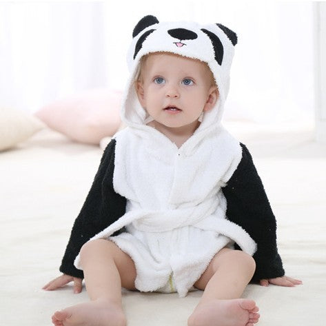 Children's Hooded Absorbent Animal-shaped Bathrobe - Nyaabs