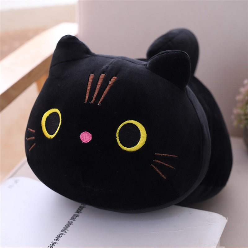 Large Size Cartoon Cat Plush Toys Stuffed Cloth Doll Long Animal Pillow Cushion - Nyaabs