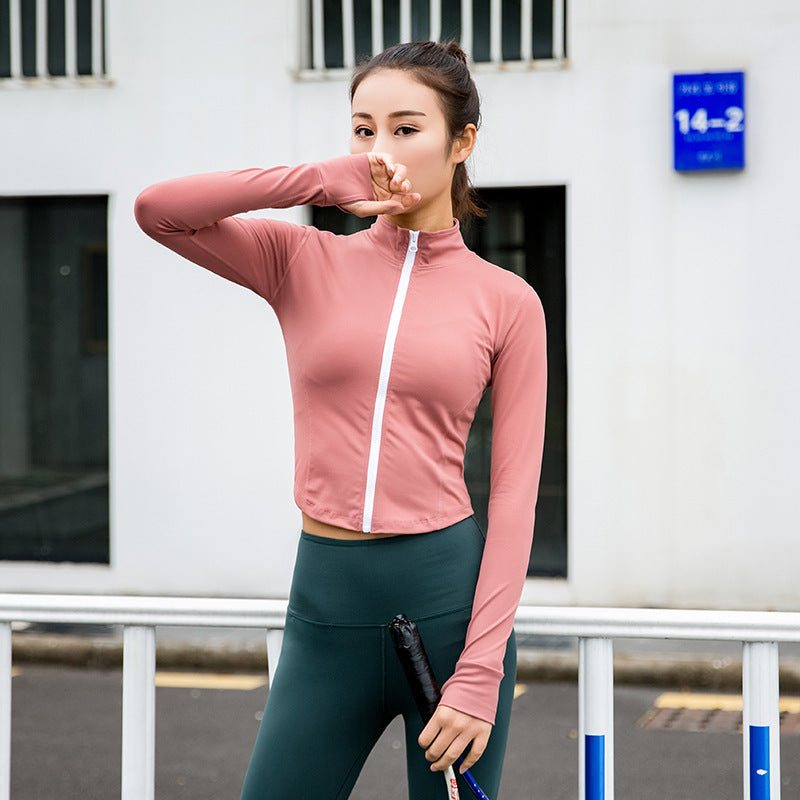 Long Sleeve Yoga Sports Top Workout Wear Women's Sports Jacket Women's Running Wear - Nyaabs