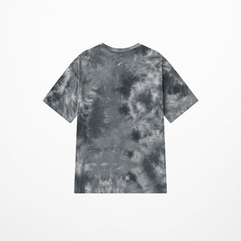 Loose Couple Oversize Gradient Tie-dye Half Sleeve T-shirt - Nyaabs