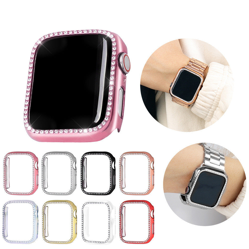 Suitable For Apple Watch Protective Case PC Diamond Protective Case - Nyaabs