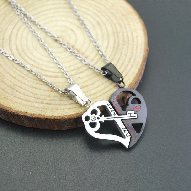 Love Key Combination Men And Women Couple Necklace - Nyaabs