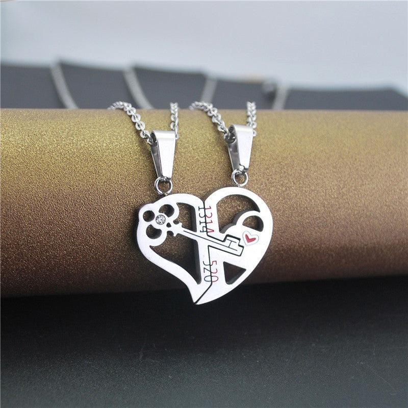 Love Key Combination Men And Women Couple Necklace - Nyaabs