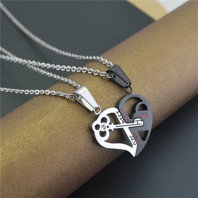 Love Key Combination Men And Women Couple Necklace - Nyaabs