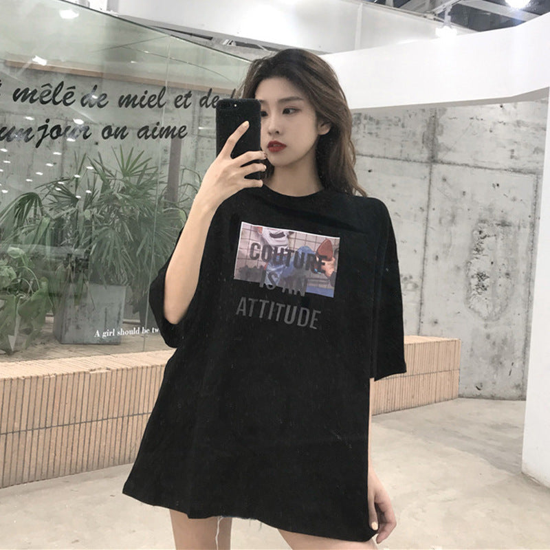 Summer Loose Half-Sleeved Student All-Match Shirt T-Shirt - Nyaabs