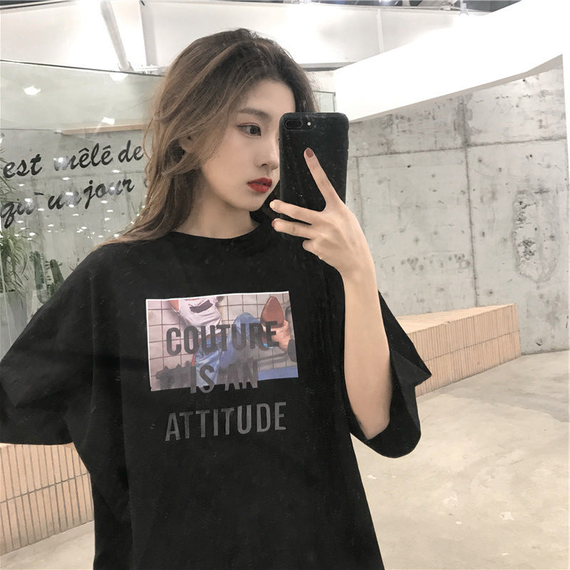 Summer Loose Half-Sleeved Student All-Match Shirt T-Shirt - Nyaabs