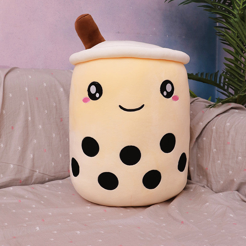 Cute Fruit Drink Plush Stuffed Soft Strawberry Milk Tea Plush Boba Tea Cup Toy Bubble Tea Pillow Cushion Kids Gift - Nyaabs