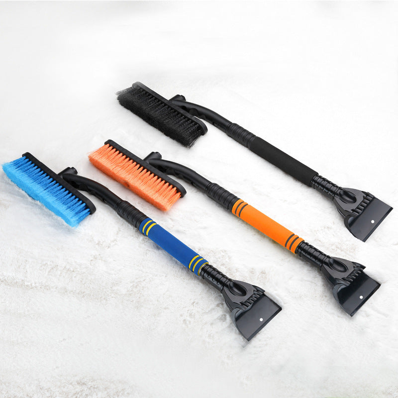 Car Cleaning Brush Ice Scraper Detachable Snow Shovel Brush Dust Remove Brush Auto Windshield Extendable Snow Brush Foam Handle - Nyaabs