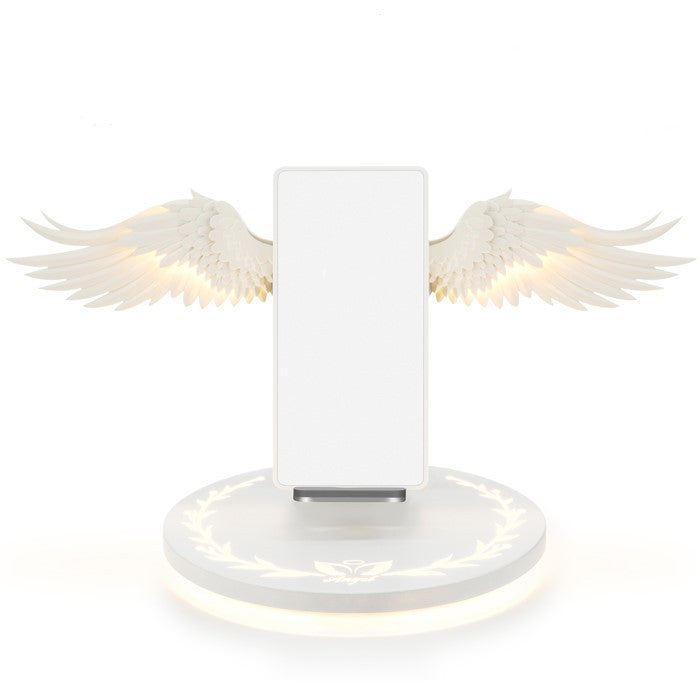 Universal Colorful LED Angel Wings Qi Wireless Charger Charge Dock For Mobile Phone Fast Charger - Nyaabs