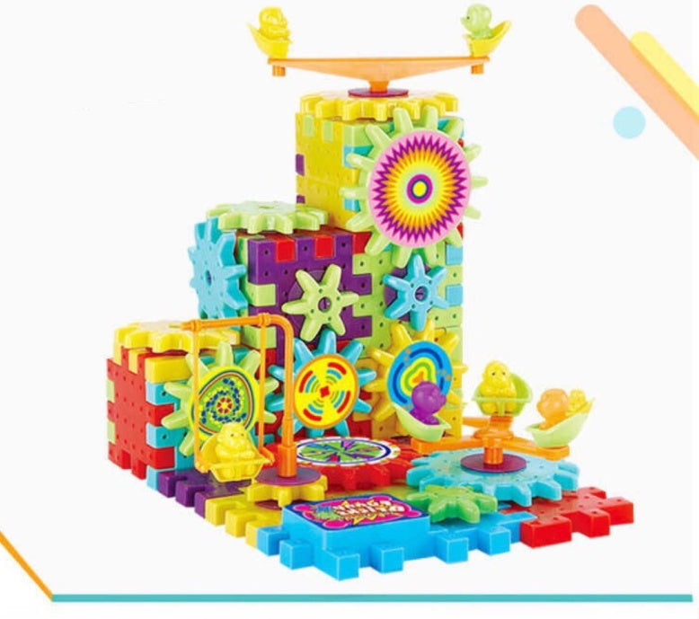 Electric Gears 3D Model Building Kits Plastic Brick Blocks Educational Toys for Kids - Nyaabs