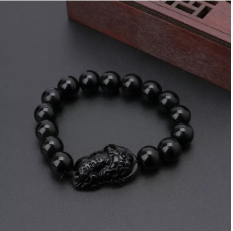 Obsidian Pixiu Couple Bracelet For Men And Women - Nyaabs