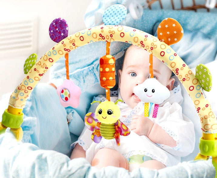 Baby Musical Mobile Toys for Bed Stroller Plush Baby Rattles Toys for Baby Toys 0-12 Months Infant - Nyaabs