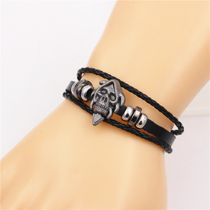 Multilayer Bracelet Men Casual Fashion Braided Leather - Nyaabs