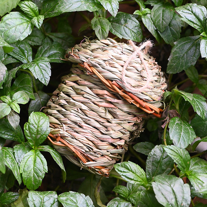 Creative Straw Birds Nest Handicraft Hand-Woven Straw Bird Cage - Nyaabs