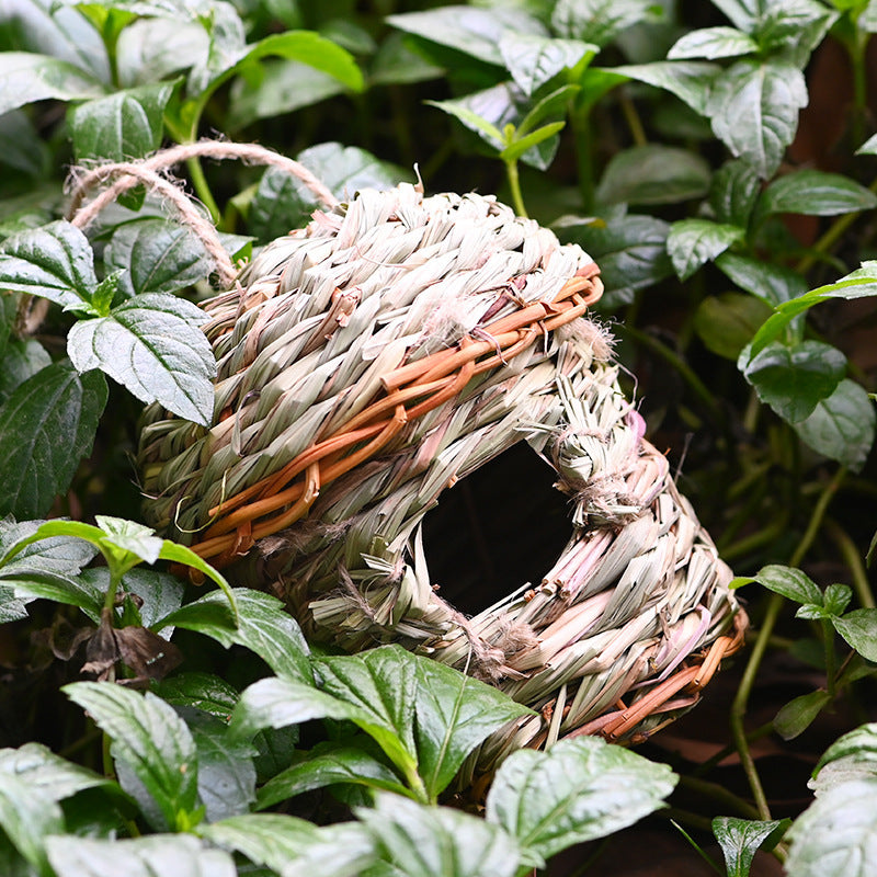 Creative Straw Birds Nest Handicraft Hand-Woven Straw Bird Cage - Nyaabs