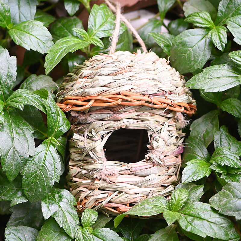 Creative Straw Birds Nest Handicraft Hand-Woven Straw Bird Cage - Nyaabs