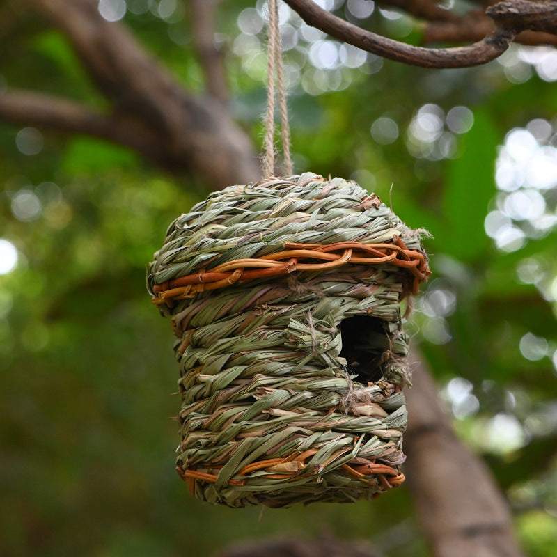 Creative Straw Birds Nest Handicraft Hand-Woven Straw Bird Cage - Nyaabs