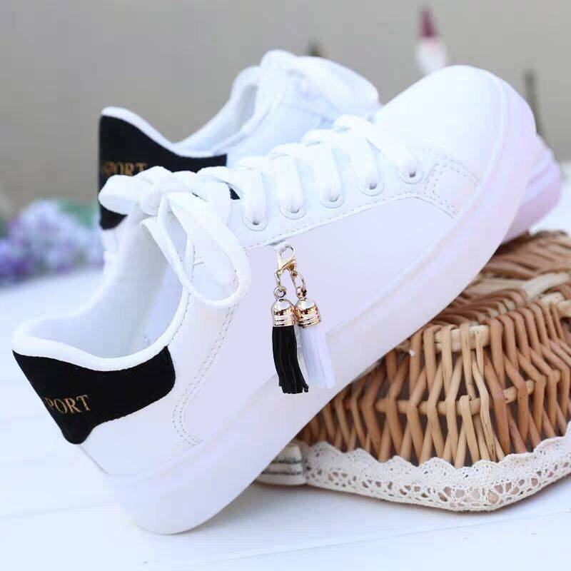 Mesh white shoes ladies fashion breathable shoes students Korean casual shoes sports shoes flat shoes womens shoes - Nyaabs