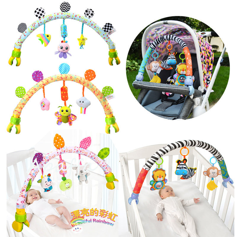 Baby Musical Mobile Toys for Bed Stroller Plush Baby Rattles Toys for Baby Toys 0-12 Months Infant - Nyaabs