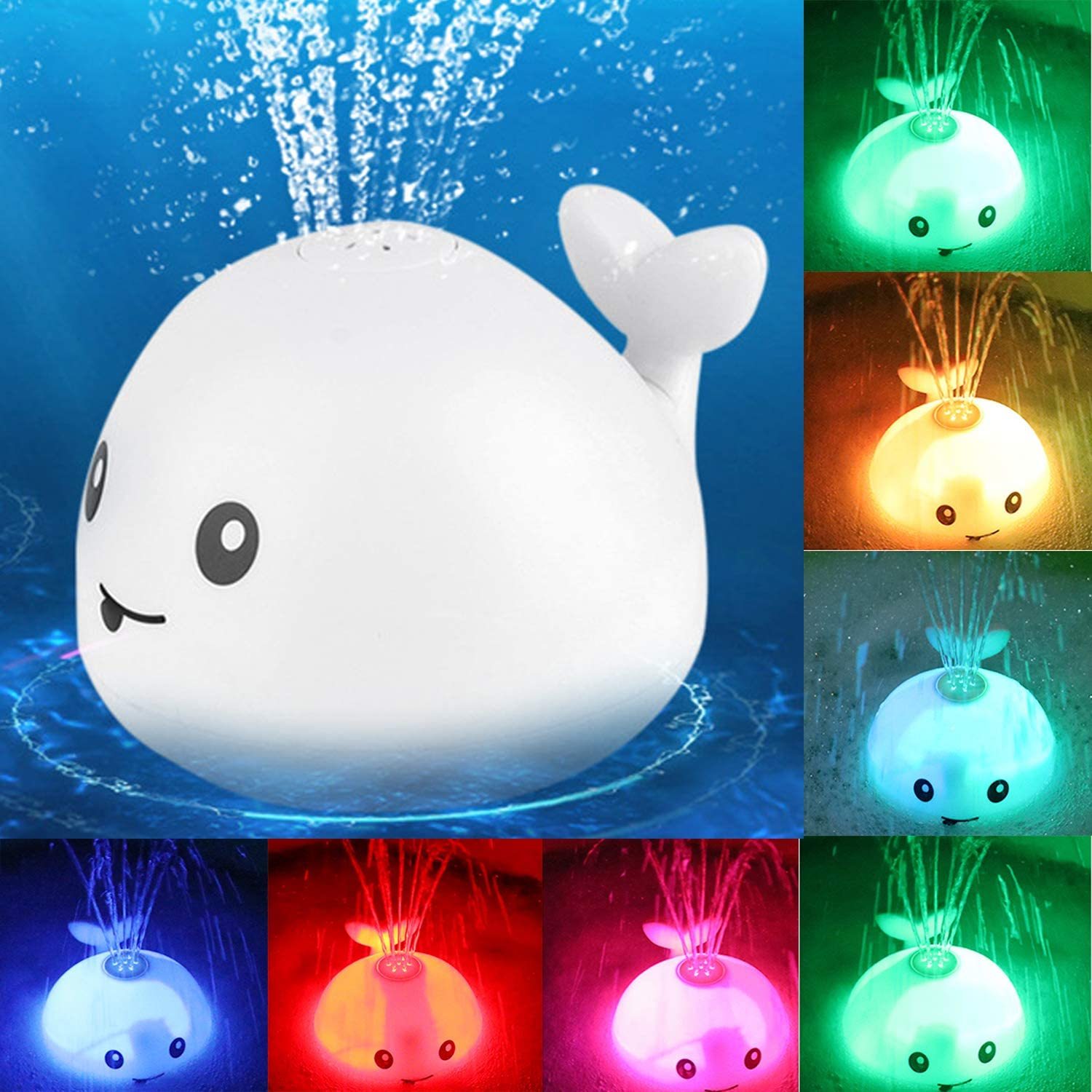 New Baby Bathroom Bath Electric Induction Whale Spray Small Toy - Nyaabs