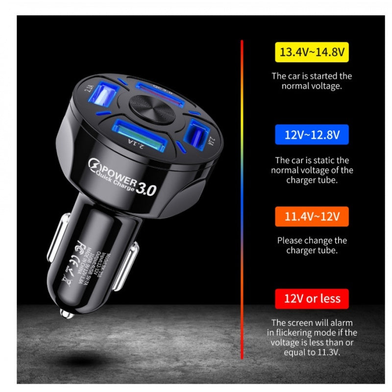 Fast Charge Car Charger One For Four Car Mobile Phone Charger Car Charger - Nyaabs