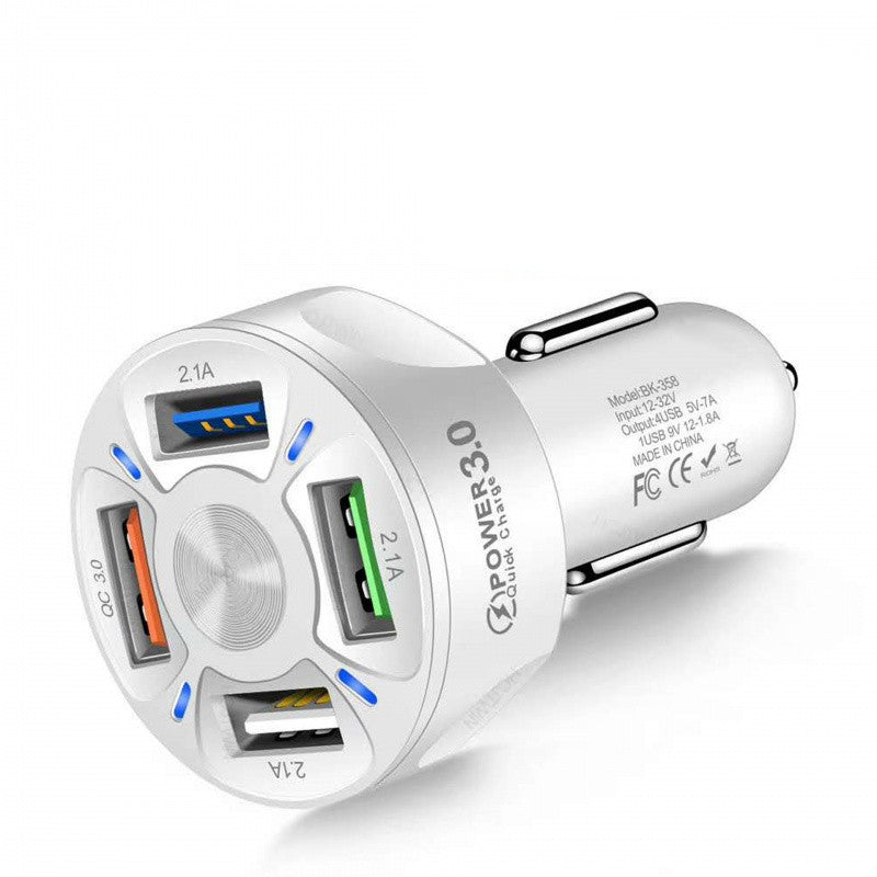 Fast Charge Car Charger One For Four Car Mobile Phone Charger Car Charger - Nyaabs