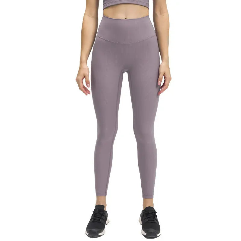 No T-Line Soft High-Elastic Thread Yoga Pants, Buttocks, Abdomen, Moisture Wicking Sports, Nine-Point Pants Women - Nyaabs