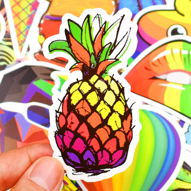 50 Rainbow Stickers, Body Stickers, Amazon Explosive Laptop Stickers - Nyaabs