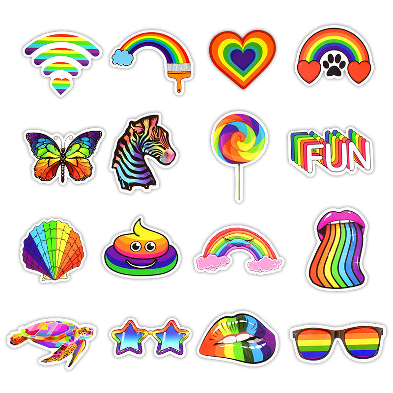 50 Rainbow Stickers, Body Stickers, Amazon Explosive Laptop Stickers - Nyaabs