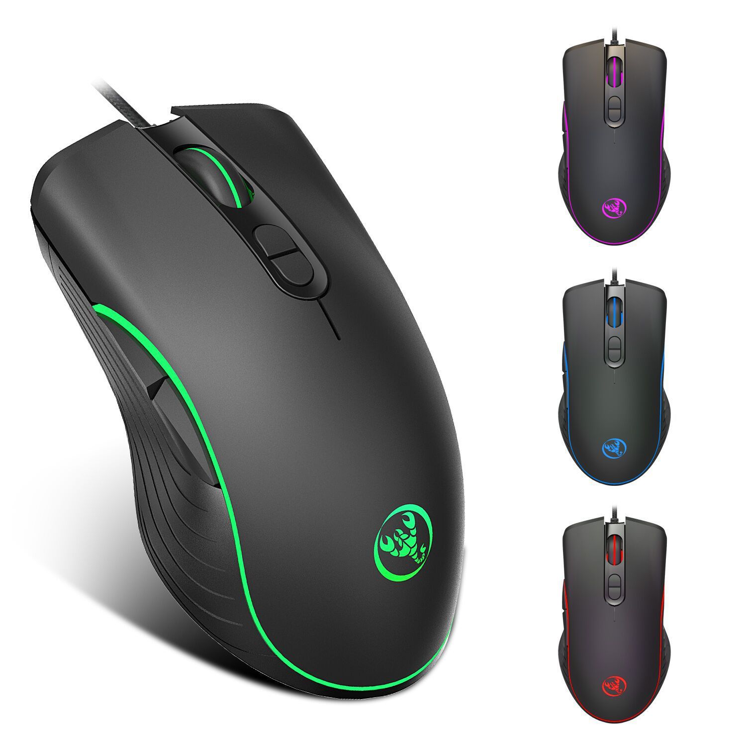 Glowing Gaming Mouse Gaming Wired Mouse - Nyaabs