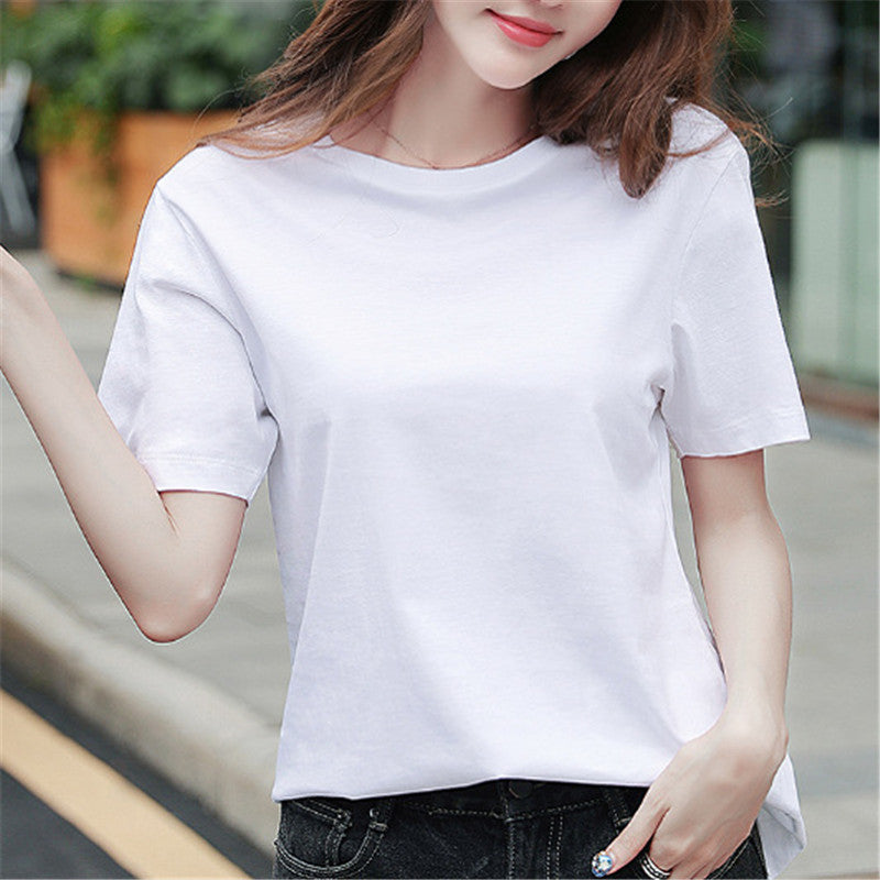 Short Sleeve T-shirt Summer Japanese Students Short T Girl Half Sleeve Base - Nyaabs