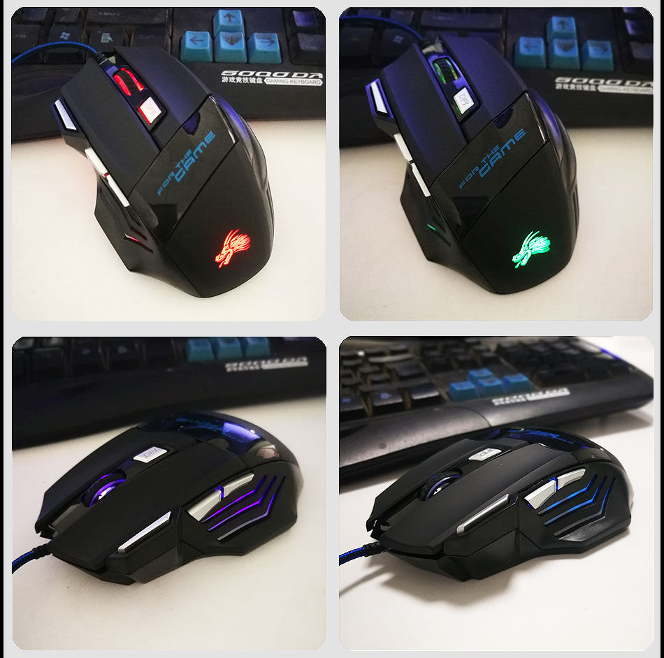 7-button Colorful Glowing USB Gaming Mouse - Nyaabs