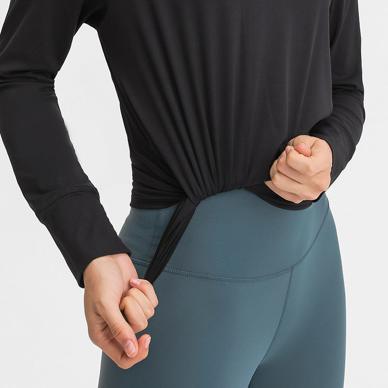 Simple Leisure Sports Long-Sleeved Yoga Wear - Nyaabs