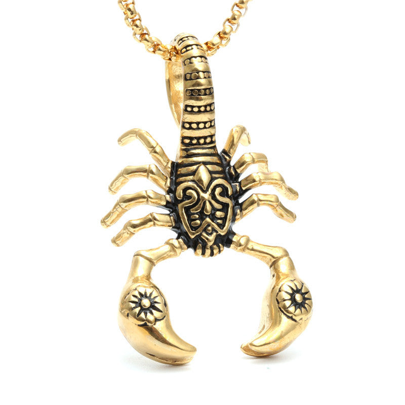 Scorpion Pendant Necklace 316L Stainless Steel Men Chain Necklace Fashion Men Jewelry - Nyaabs