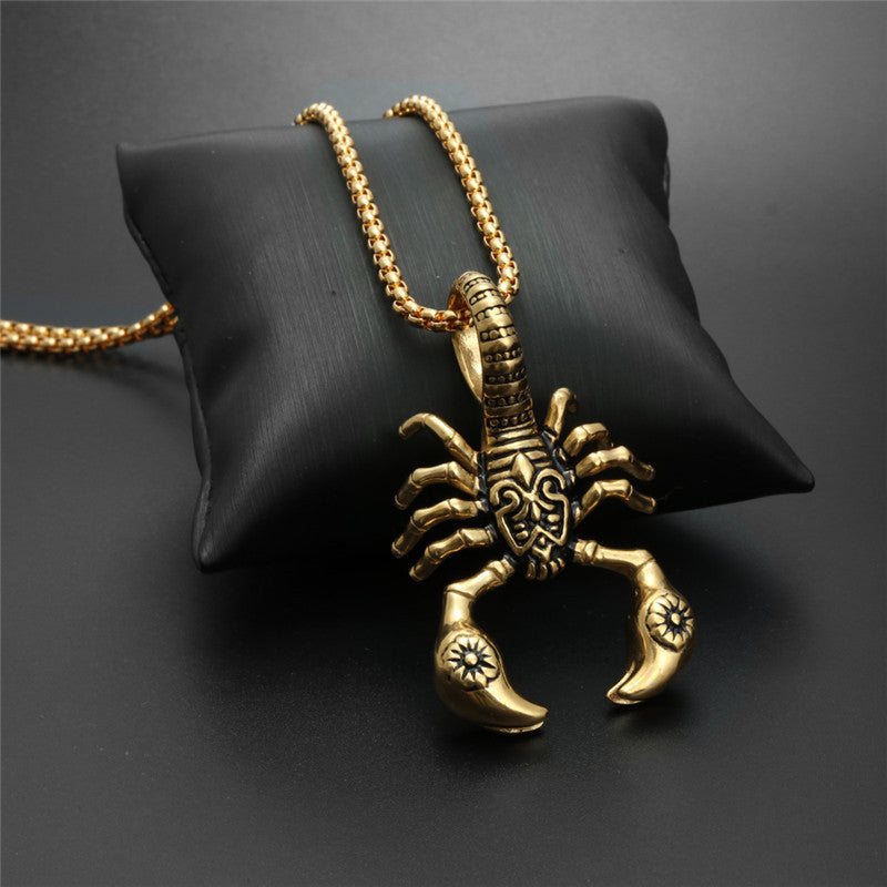 Scorpion Pendant Necklace 316L Stainless Steel Men Chain Necklace Fashion Men Jewelry - Nyaabs