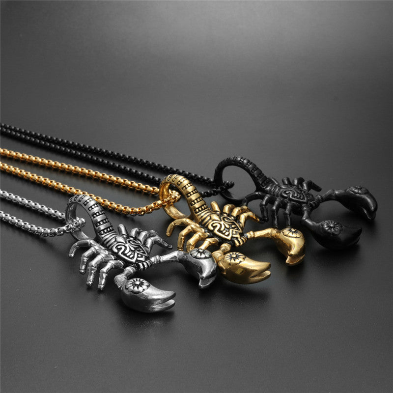 Scorpion Pendant Necklace 316L Stainless Steel Men Chain Necklace Fashion Men Jewelry - Nyaabs