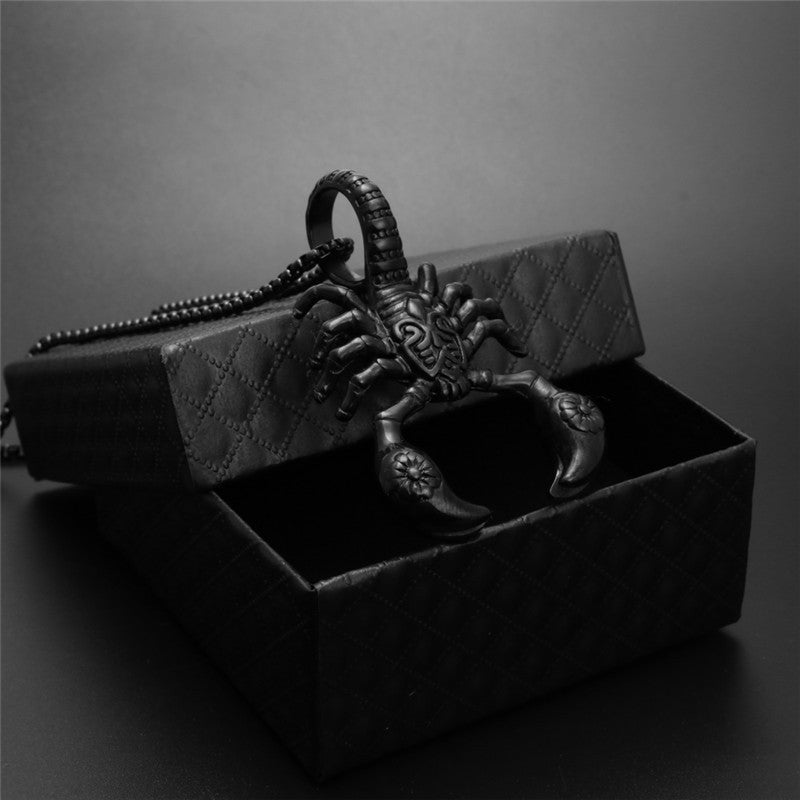 Scorpion Pendant Necklace 316L Stainless Steel Men Chain Necklace Fashion Men Jewelry - Nyaabs