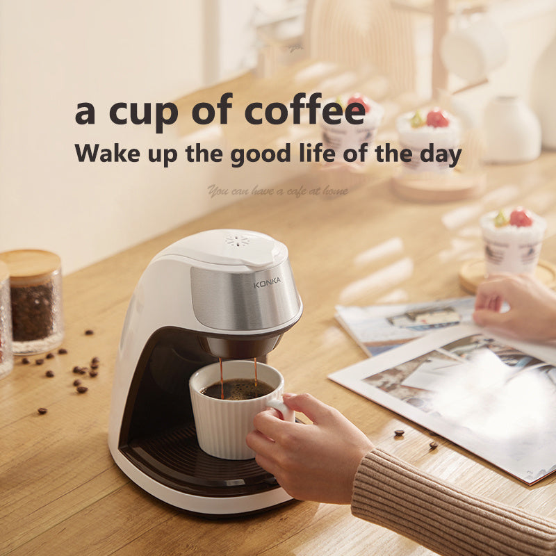 New Coffee Machine Fully Automatic Home Office Mini American Small Portable Coffee Maker - Nyaabs