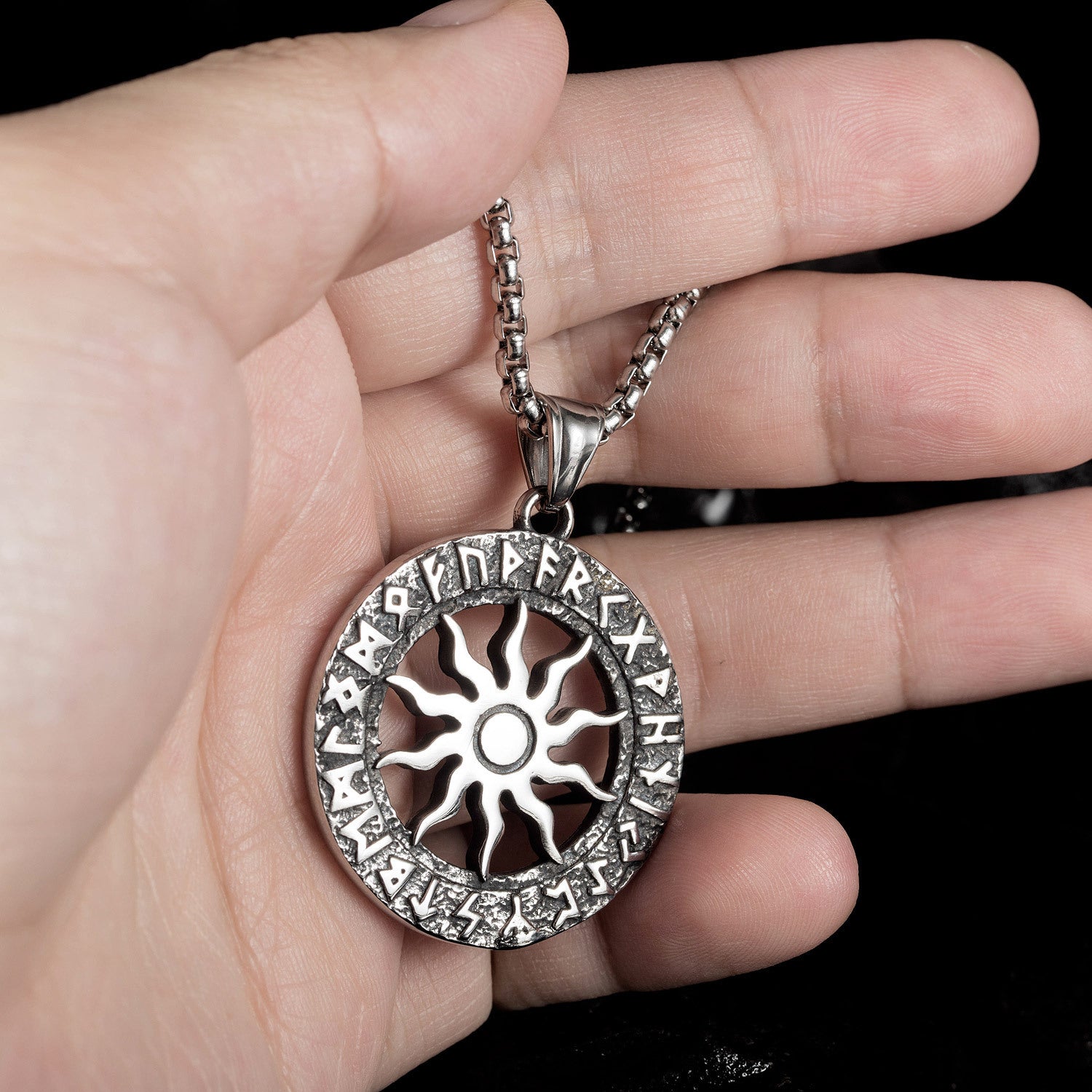 Stainless Pendant Necklace Symbol Amulet Men - Nyaabs