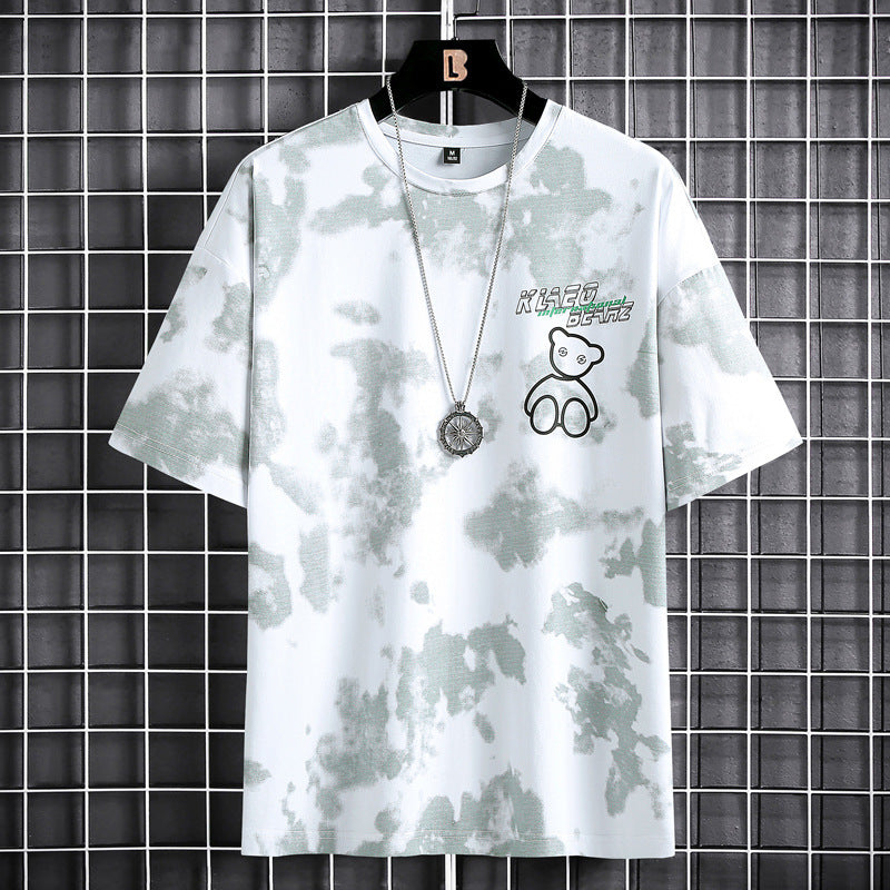 Short-sleeved T-shirt Youth Half-sleeved Clothes Loose Casual Compassionate Men's Clothing - Nyaabs