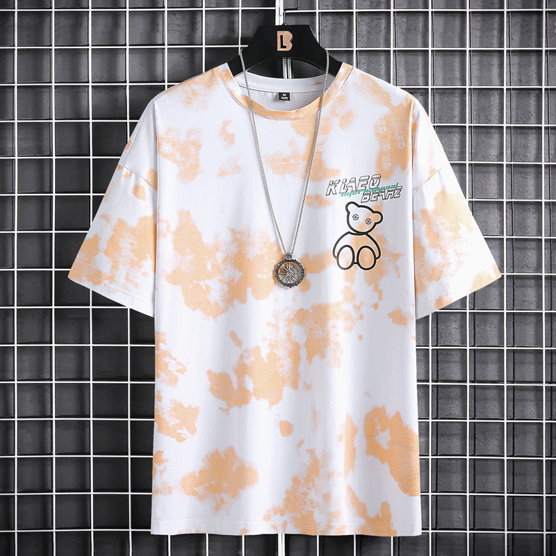 Short-sleeved T-shirt Youth Half-sleeved Clothes Loose Casual Compassionate Men's Clothing - Nyaabs